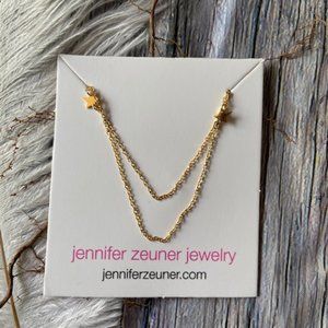 Jennifer Zeuner Star Double Chain Necklace